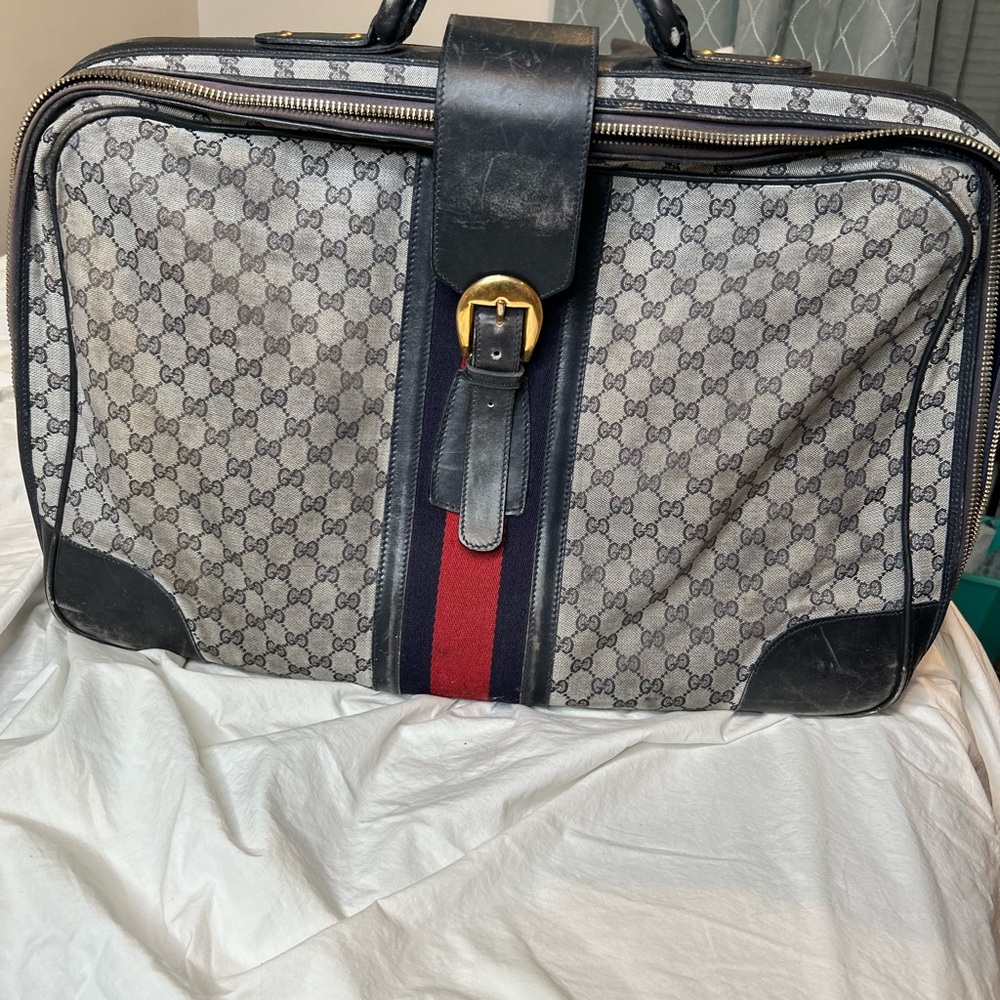 Gucci 1980s Vintage Monogram Canvas Travell Bag